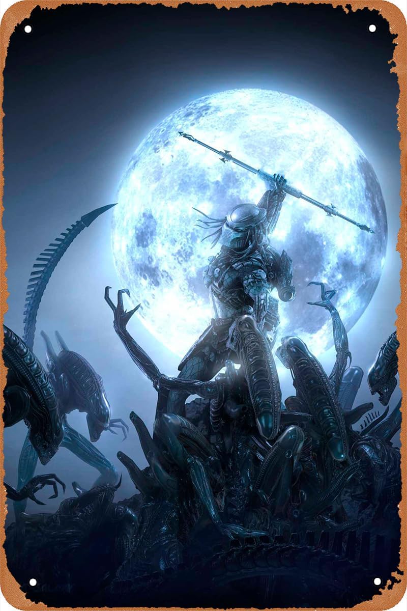 Home Office Logo - Alien vs. Predator movie poster, retro