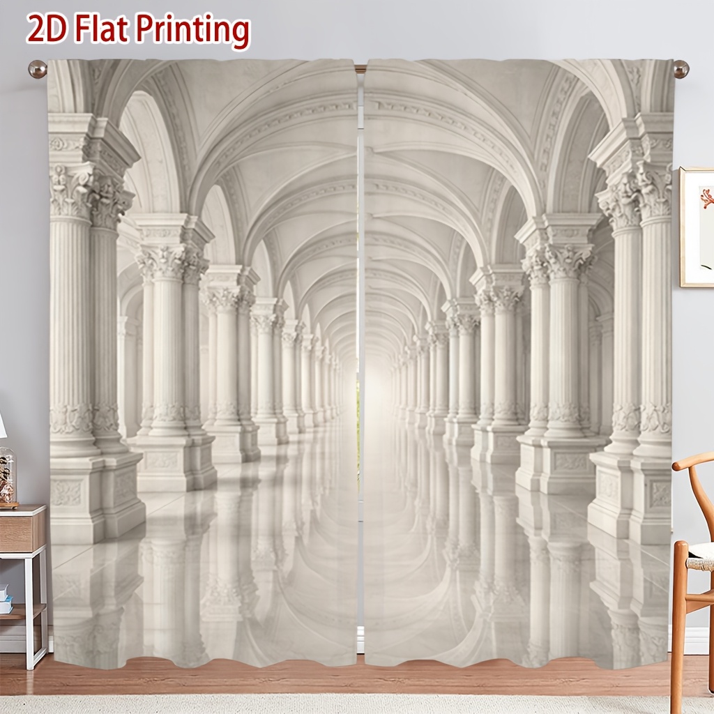 Home Office Architecture - European Architecture Arcade Rod Pocket Light