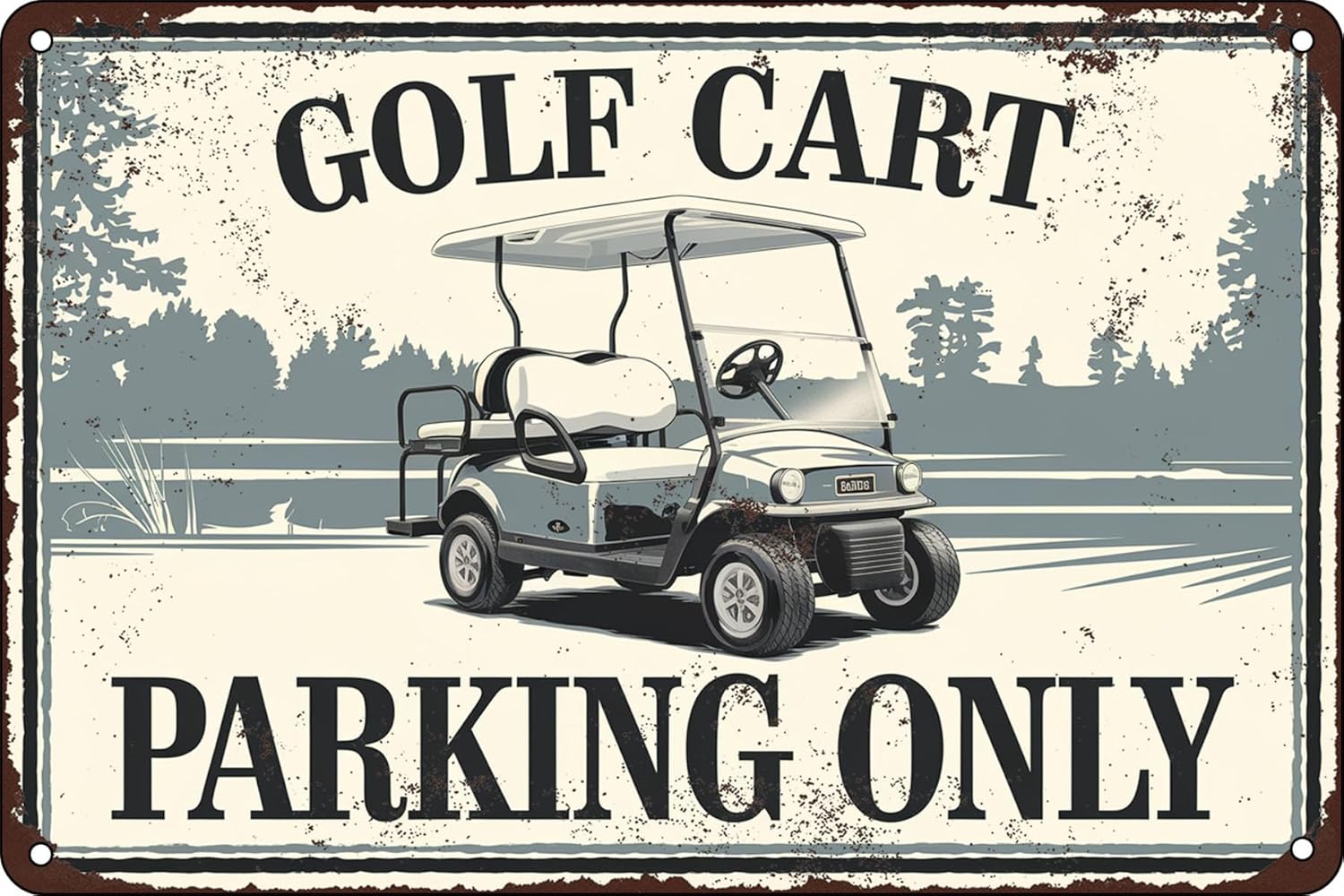 Home Office And Library - Golf Cart Parking Only Course Poster