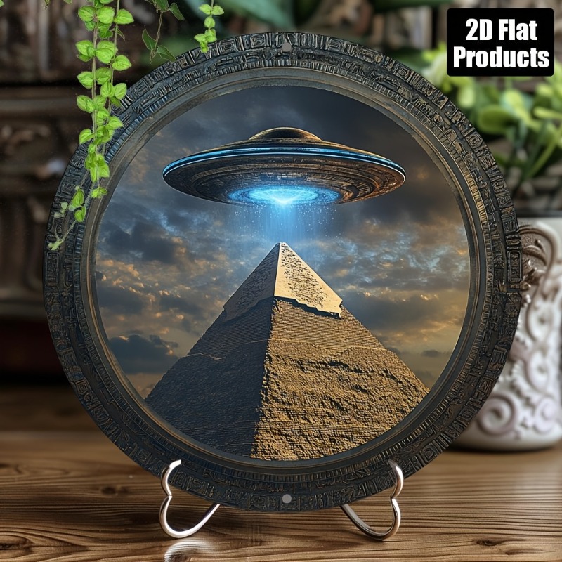 Home Office Ideas - Pyramid UFO Theme Round Aluminum Metal