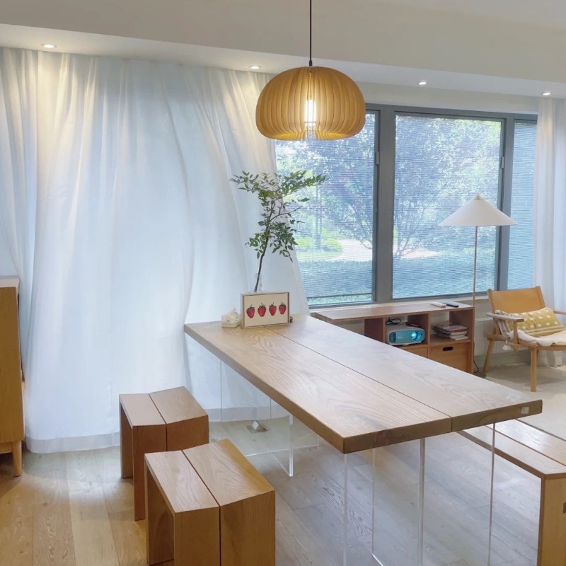 Nordic Solid Wood Acrylic Floa - đánh giá và giá Home Office Furniture