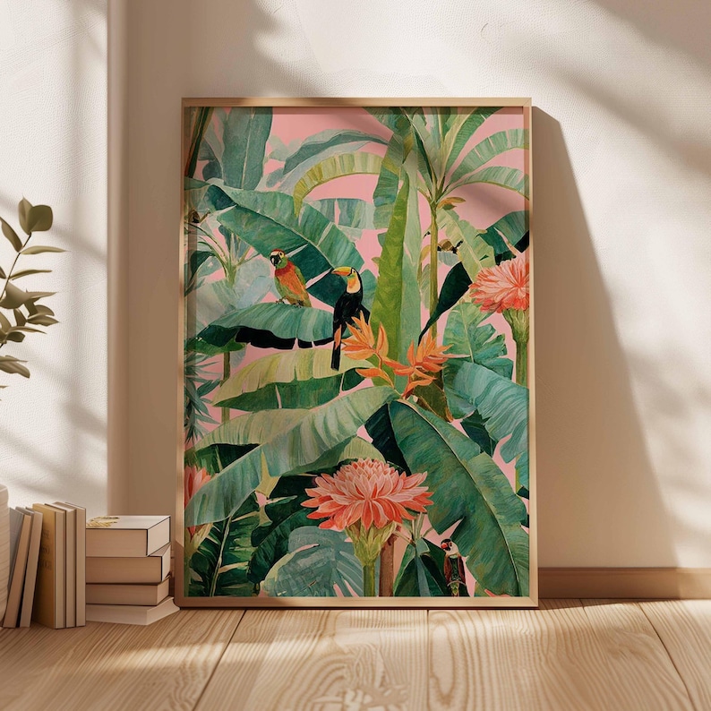1pc Retro Tropical Canvas Post - đánh giá và giá Home Office Furniture