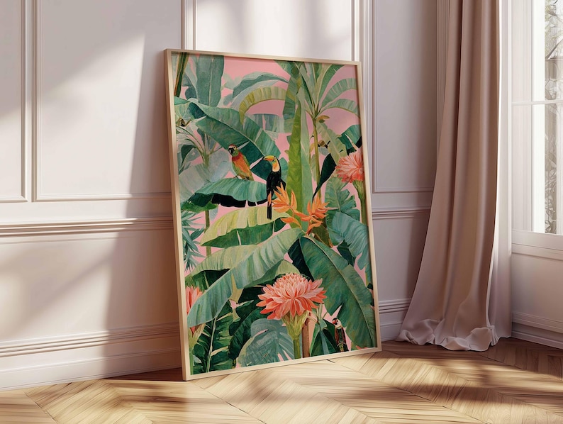 1pc Retro Tropical Canvas Post - đánh giá và giá Home Office Furniture