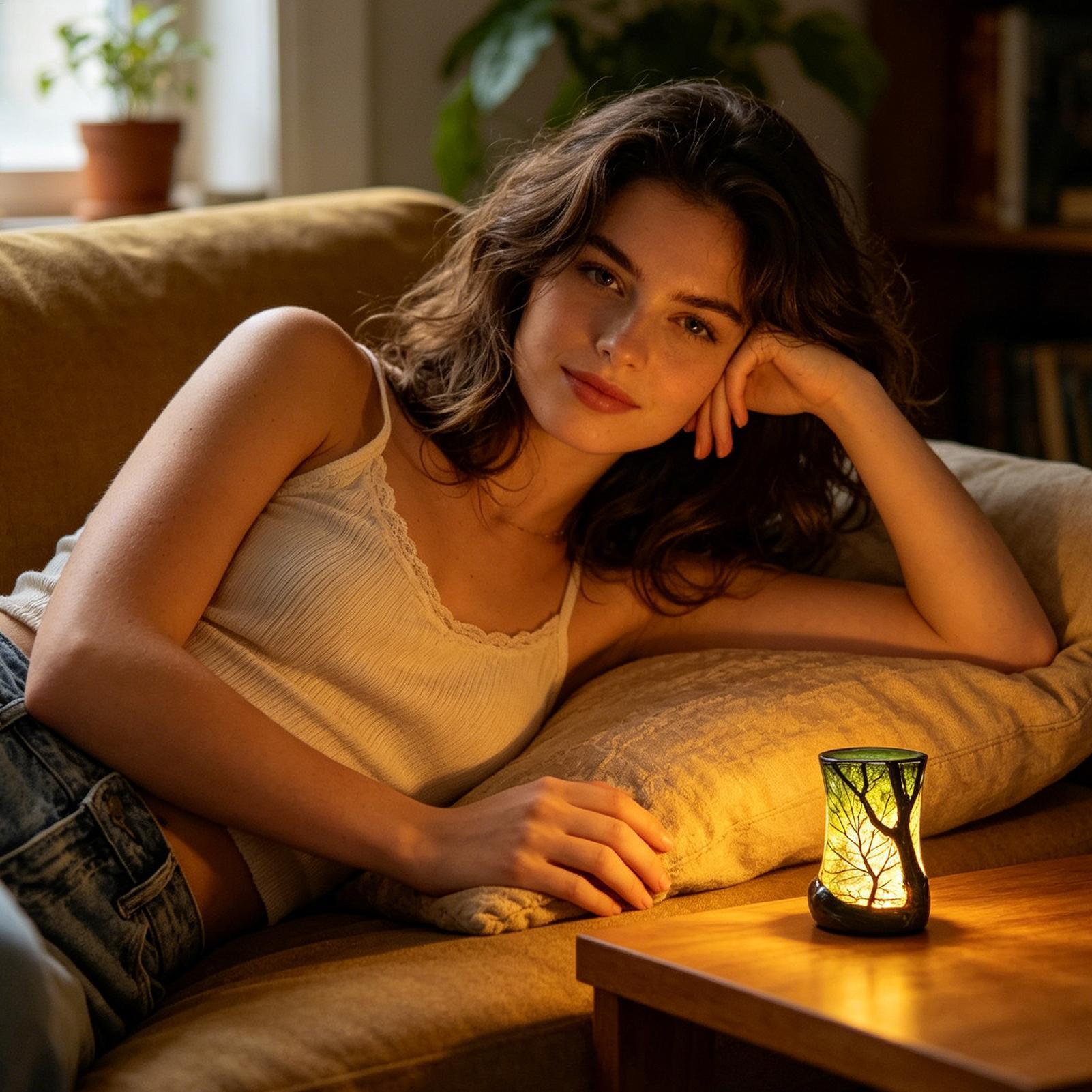 Bedside Table Lamp Forest Nigh - đánh giá và giá Home Office Ideas