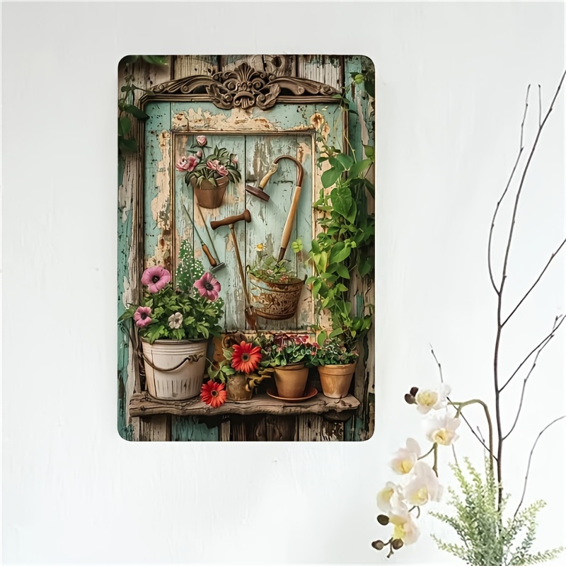 Vintage floral metal tin signa - đánh giá và giá Home Office And Library