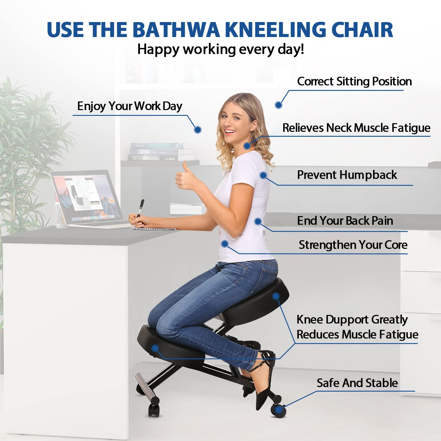 Kneeling Chair Ergonomic for O - đánh giá và giá Home Office Furniture