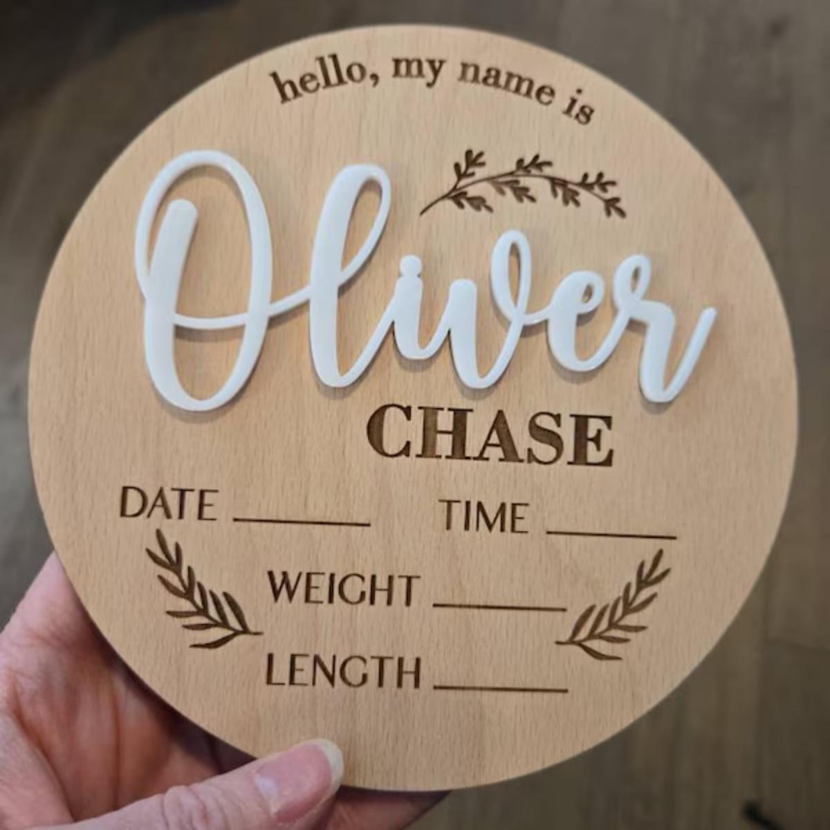 1Pc Custom Baby Announcement S - đánh giá và giá Home Office Ideas