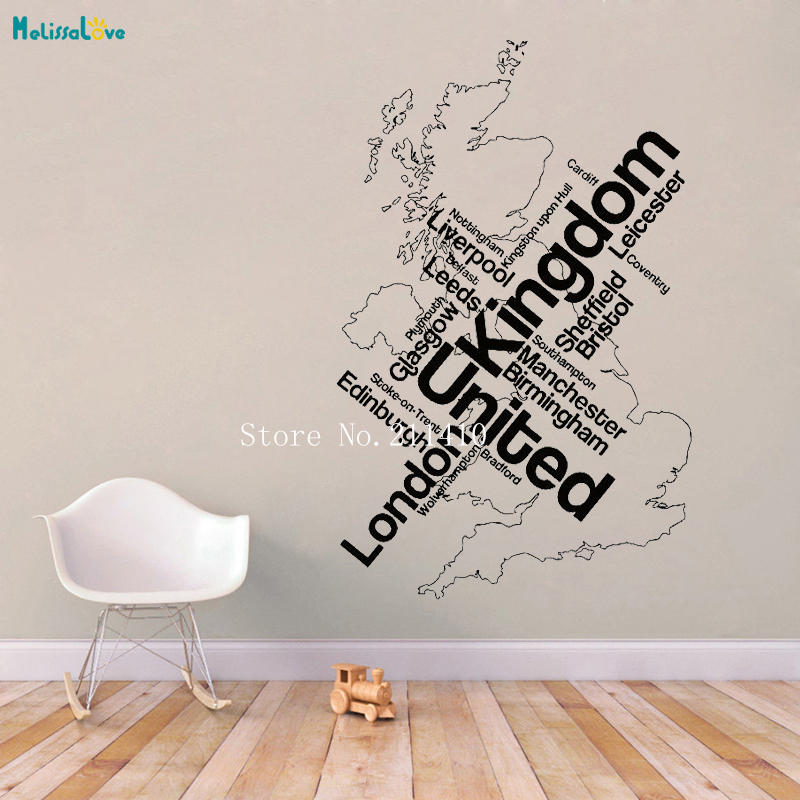 Decal Dán Tường Bản Đồ Luân Đô - đánh giá và giá Home Office England