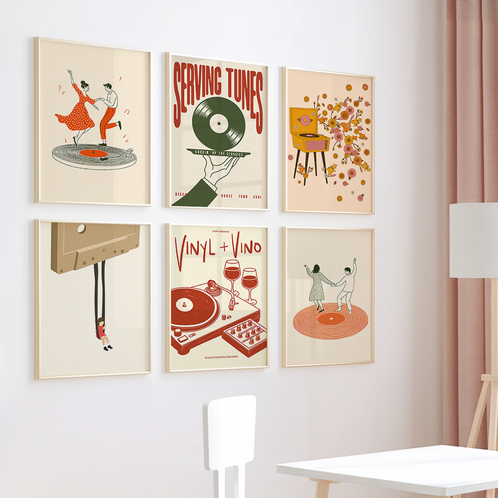 1pc Vintage Music Canvas Poste - đánh giá và giá Home Office Furniture