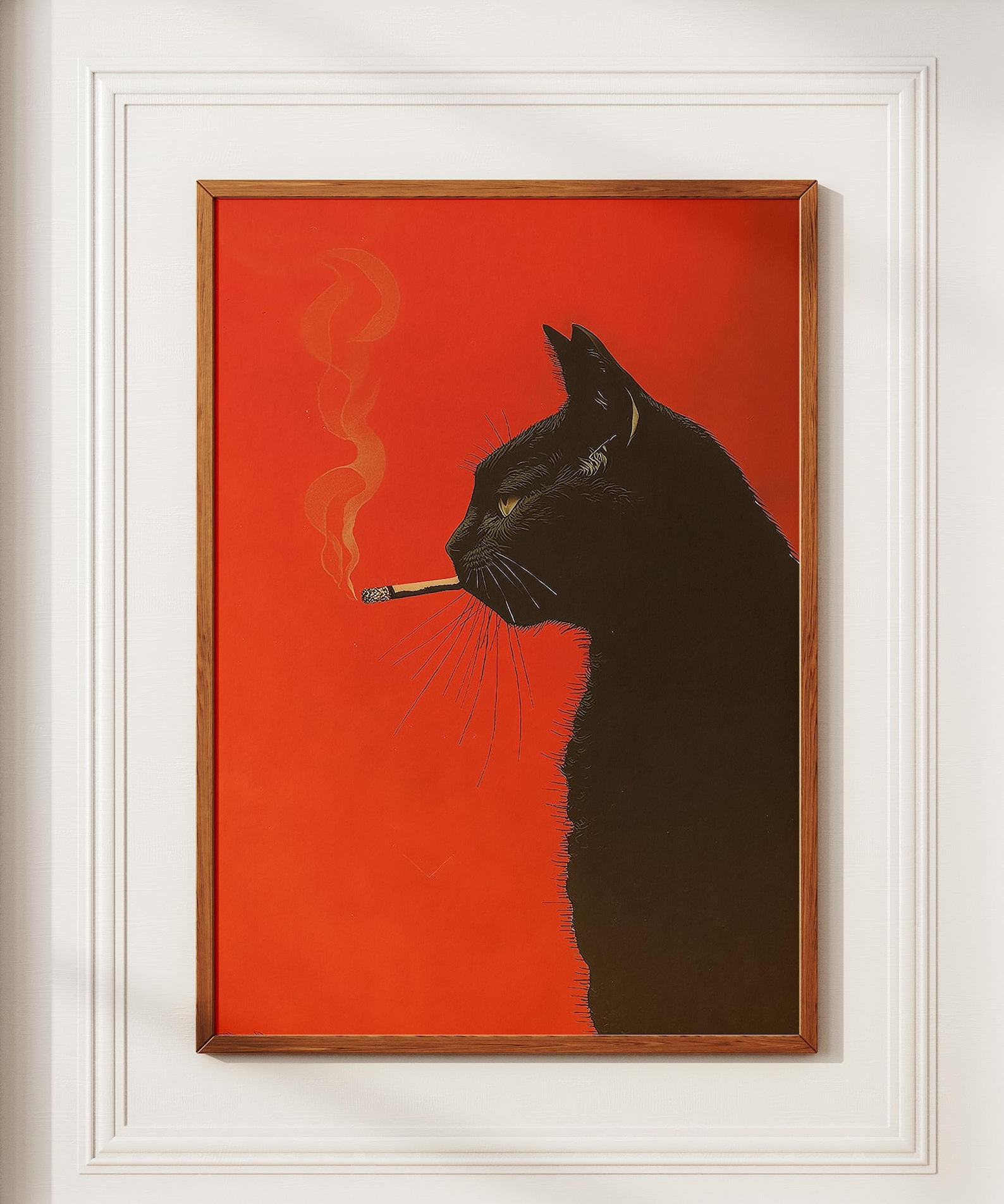 Vintage Black Cat Smoking Canv - đánh giá và giá Home Office Furniture