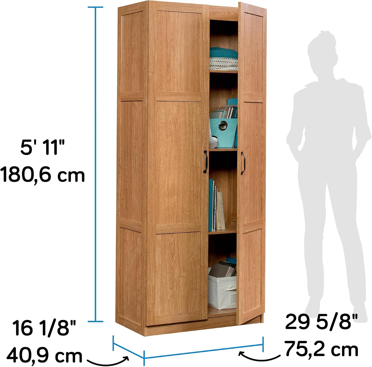 Tall Storage Cabinet, Freestan - đánh giá và giá Home Office Furniture