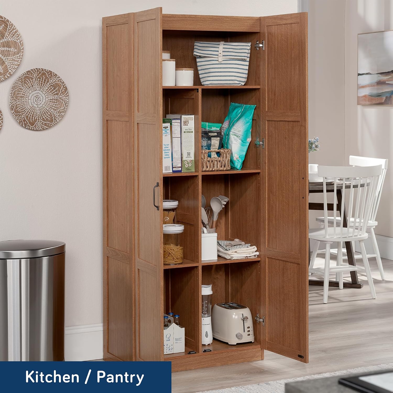 Tall Storage Cabinet, Freestan - đánh giá và giá Home Office Furniture