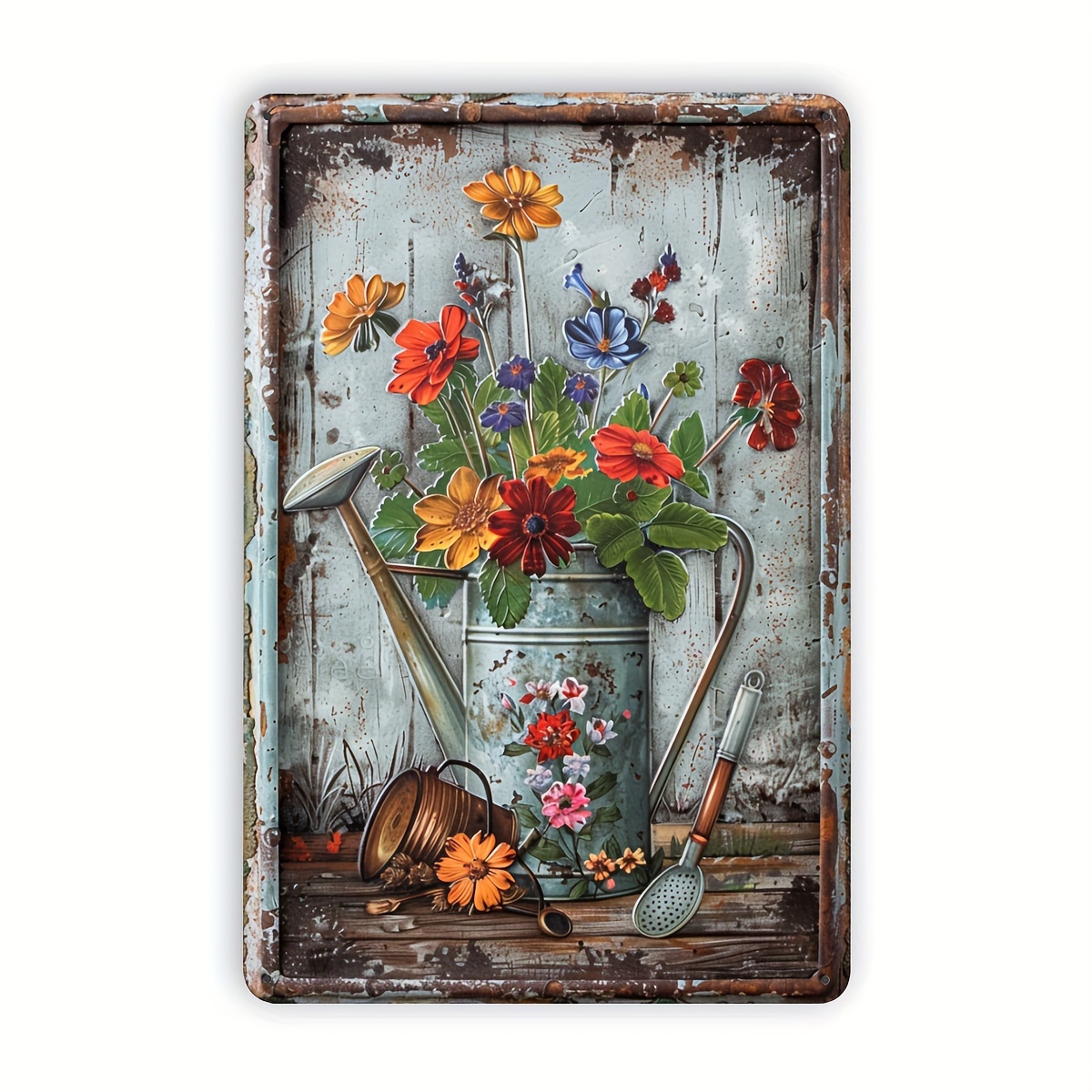 Retro floral metal sheet signa - đánh giá và giá Home Office And Library
