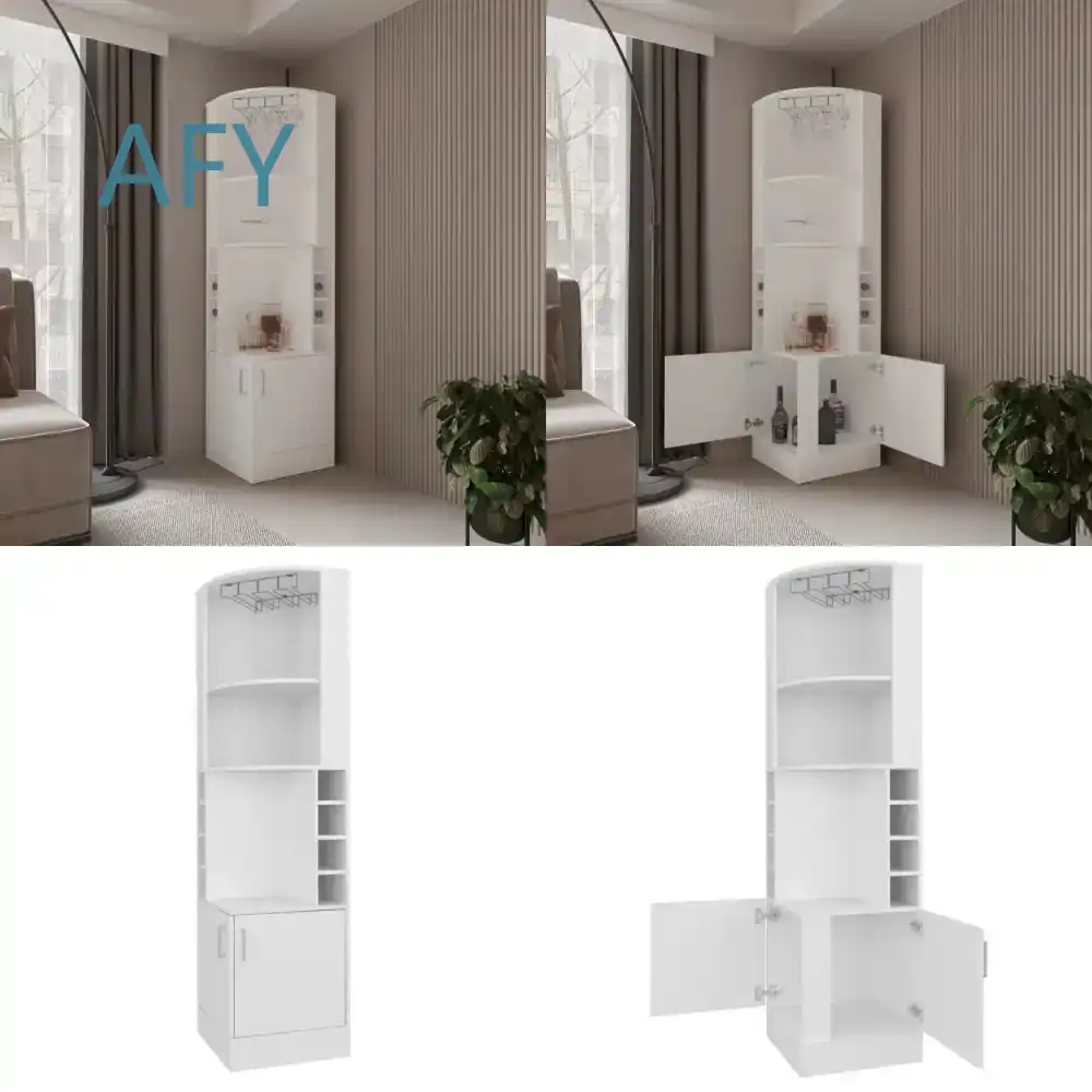 White Corner Bar Cabinet with  - đánh giá và giá Home Office Of Ikea